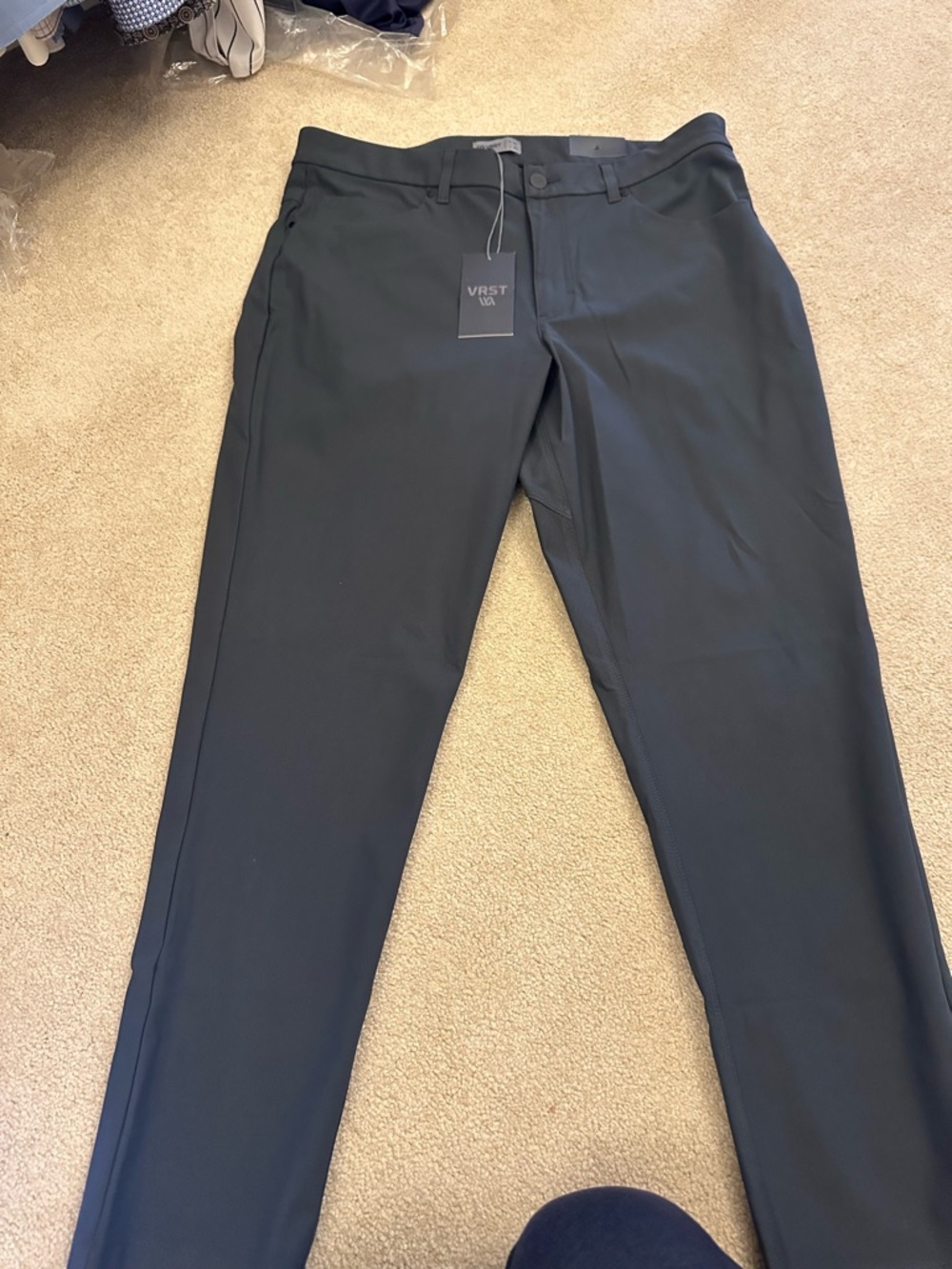 VRST Men’s Black Dress Pants – Modern Tailored Fit